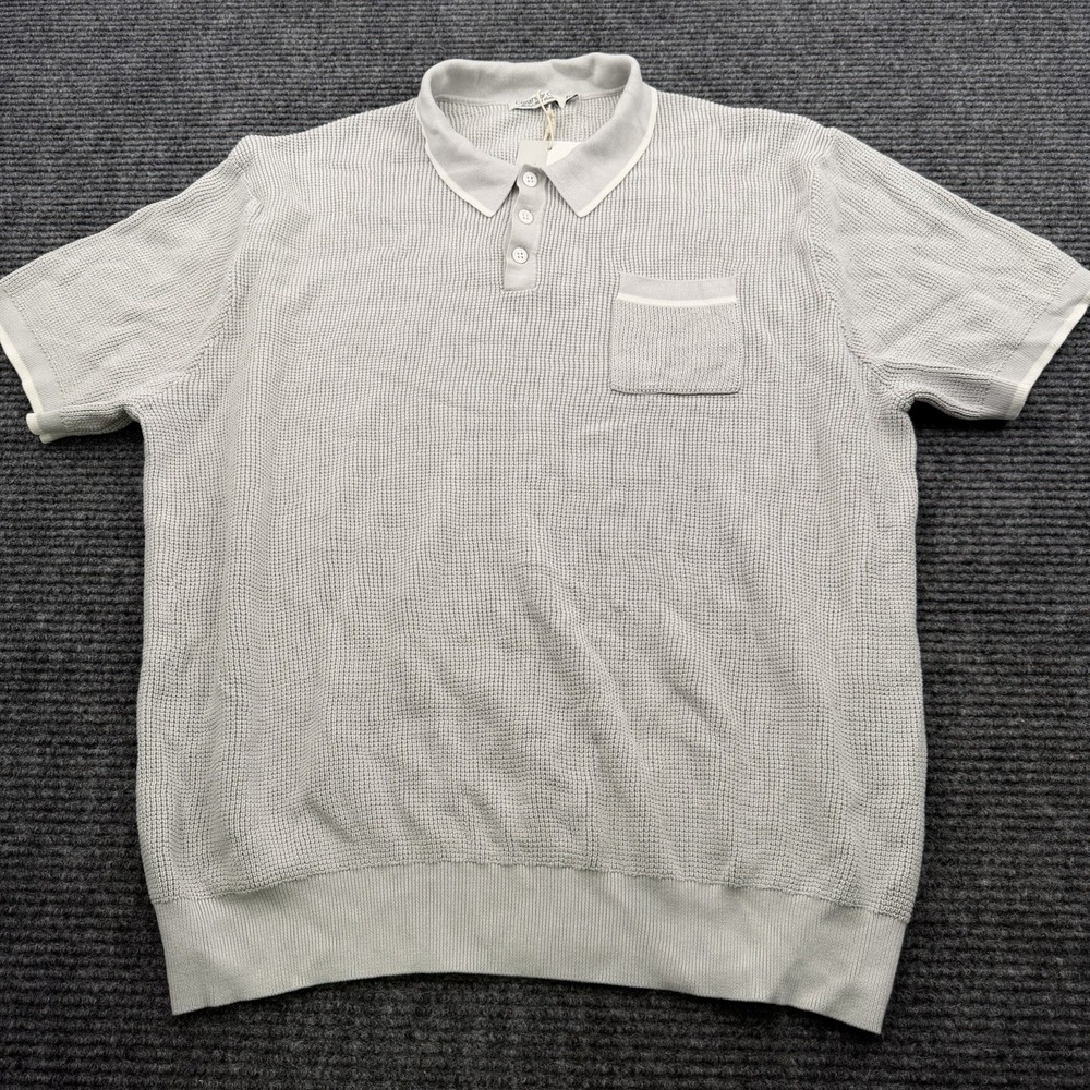 Collars and Co Rivera Waffle Knit Polo Shirt Mens Size 2XL Modal Cotton Sold Out - Picture 3 of 6